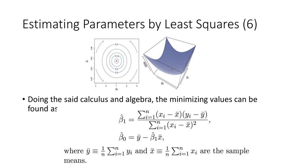 Estimating Parameters by Least Squares (6)