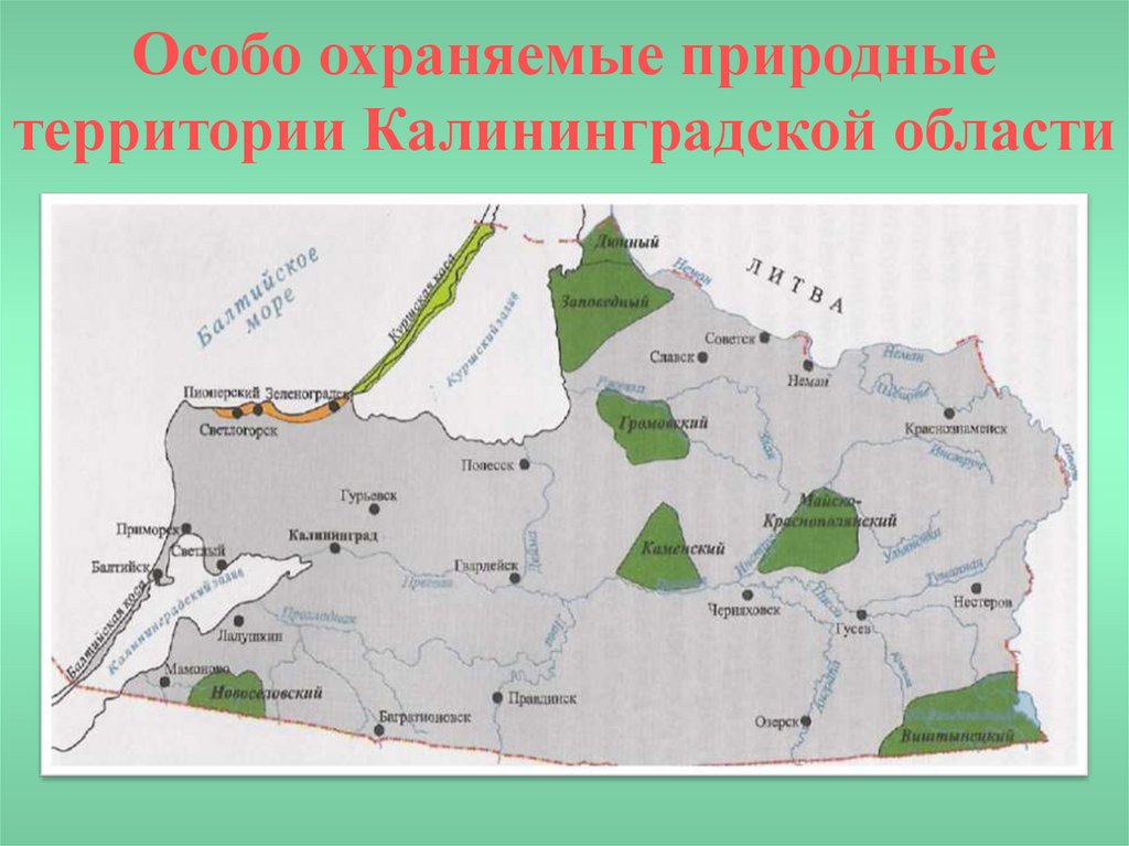 Карта полезных ископаемых калининградской области