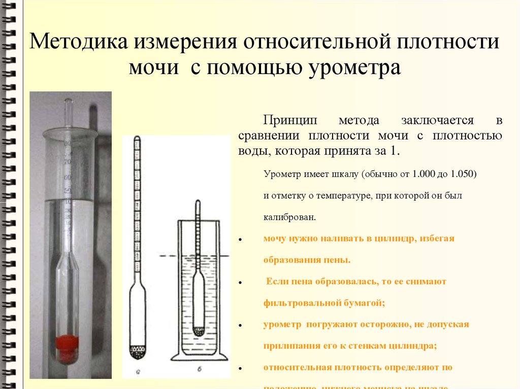 Лабораторная работа по физике тема конструирование ареометра. Измерение плотности мочи урометром. Измерение удельного веса мочи урометром. Ареометр урометр для определения плотности мочи. Определение относительной плотности мочи урометром.
