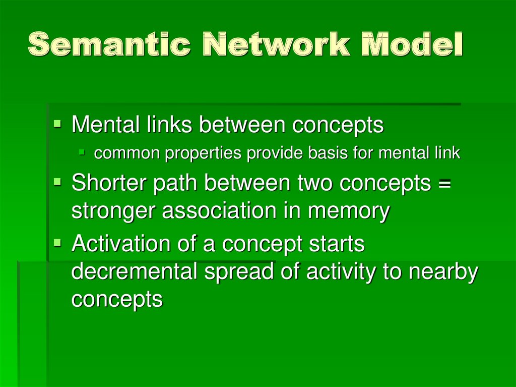 Semantic Network Model