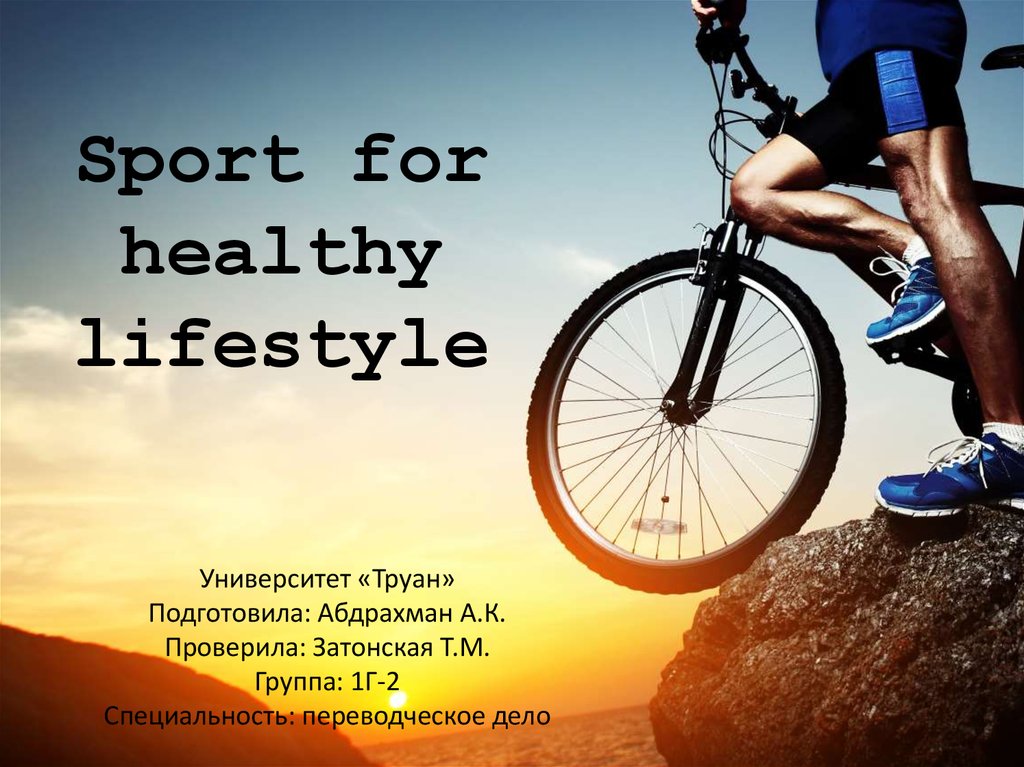 Sport for healthy lifestyle