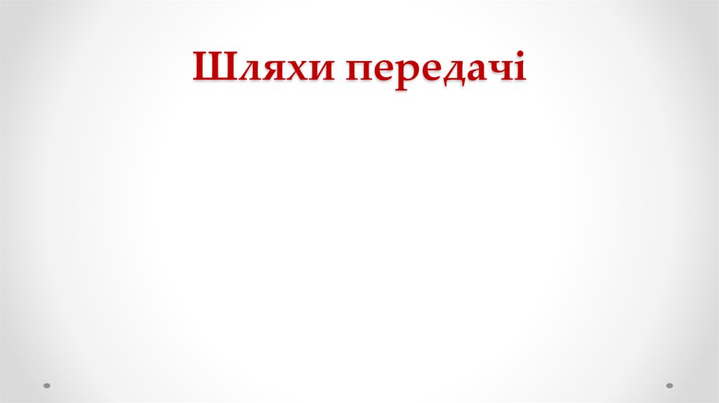 Шляхи передачі