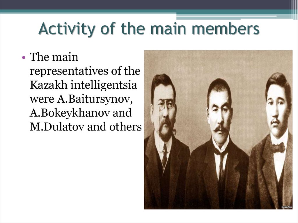 Activity of the main members