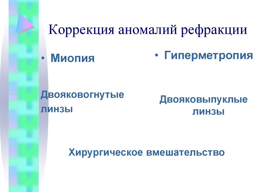 Коррекция аномалий рефракции. Принципы хирургического лечения аномалий рефракции. Способы коррекции аномалий рефракции. Современные методы коррекции аномалий рефракции. Современные методы лазерной коррекции аномалий рефракции.