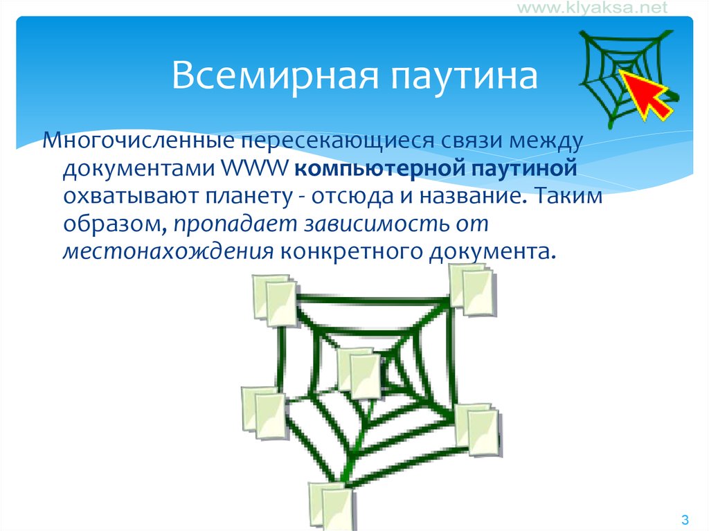 Интернет и всемирная паутина презентация 8 класс семакин