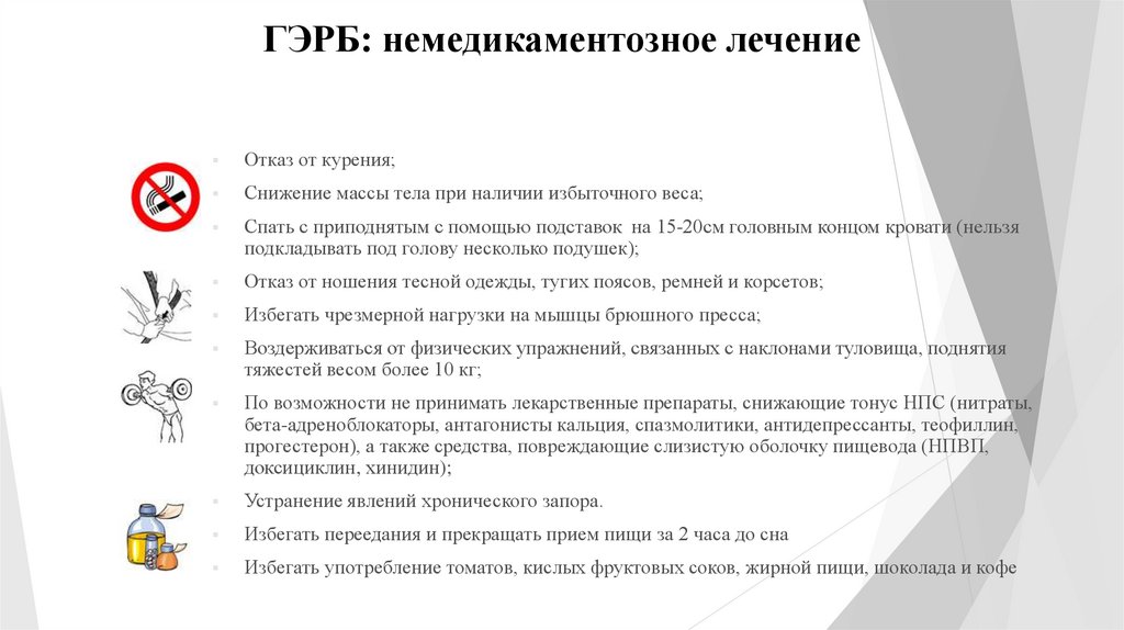 Гэрб лечение. Немедикаментозная терапия ГЭРБ. Не иедикаментозное лечение ГЭРБ. Грб немедикаментозное лечение. Немедикаментозное лечение гастроэзофагеальной рефлюксной болезни.