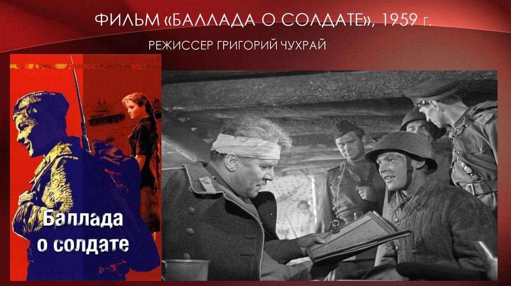 Фильм «Баллада о солдате», 1959 г. режиссер Григорий Чухрай