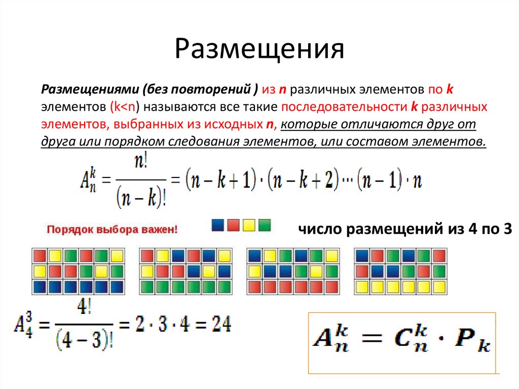 Размещения