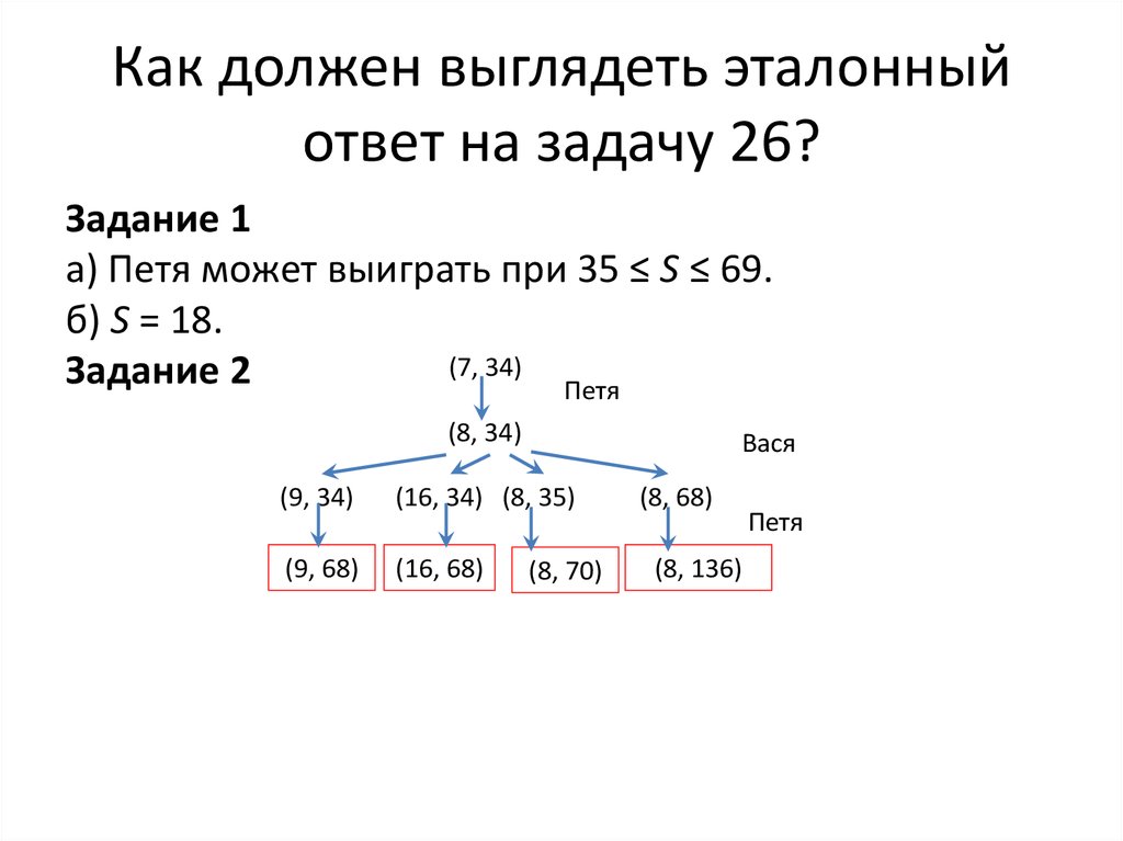 Как должен выглядеть эталонный ответ на задачу 26?