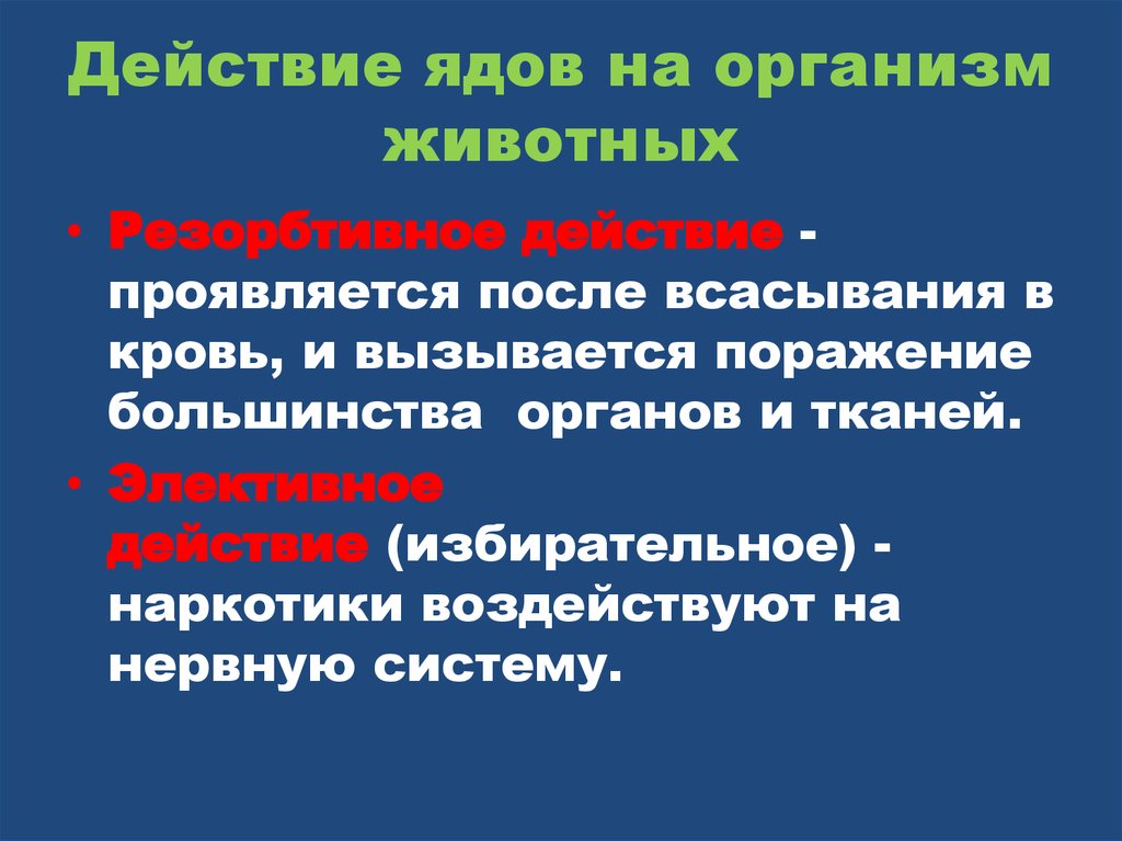 Влияние ядов на организм человека презентация