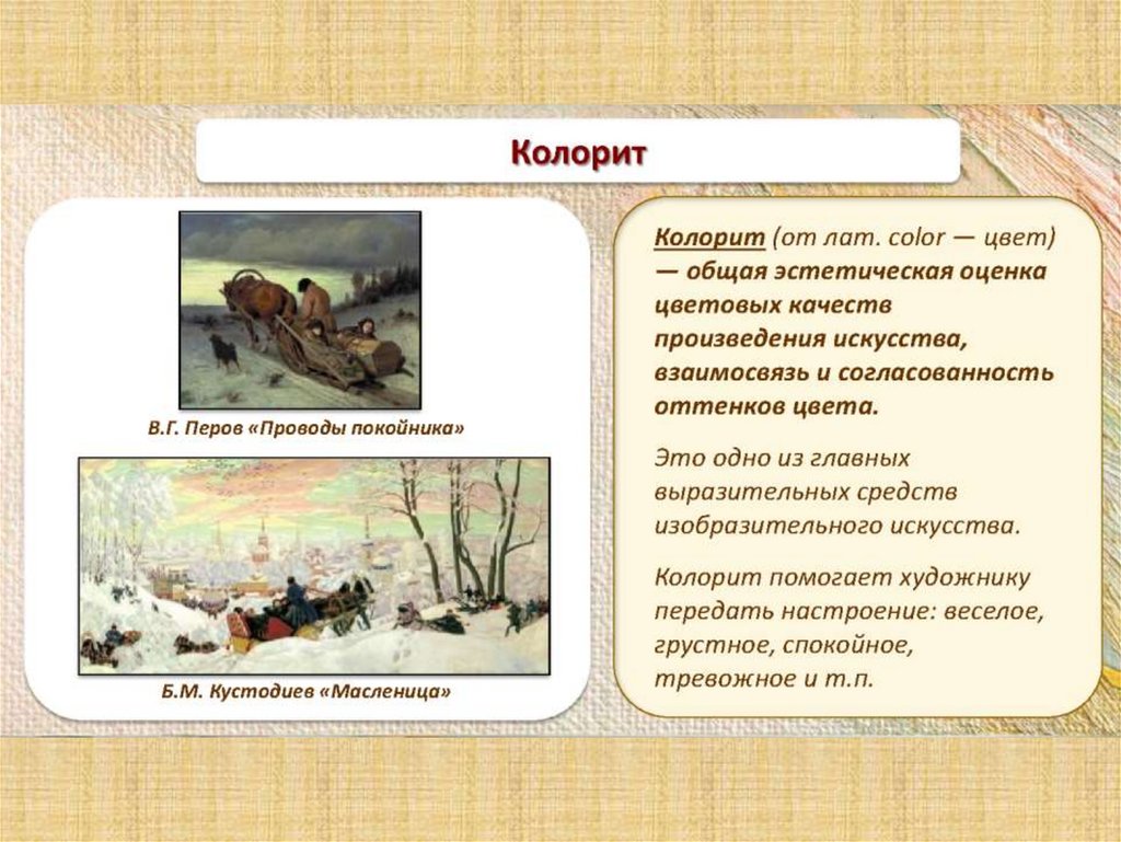 Настроение весны что такое колорит технология 1 класс конспект и презентация