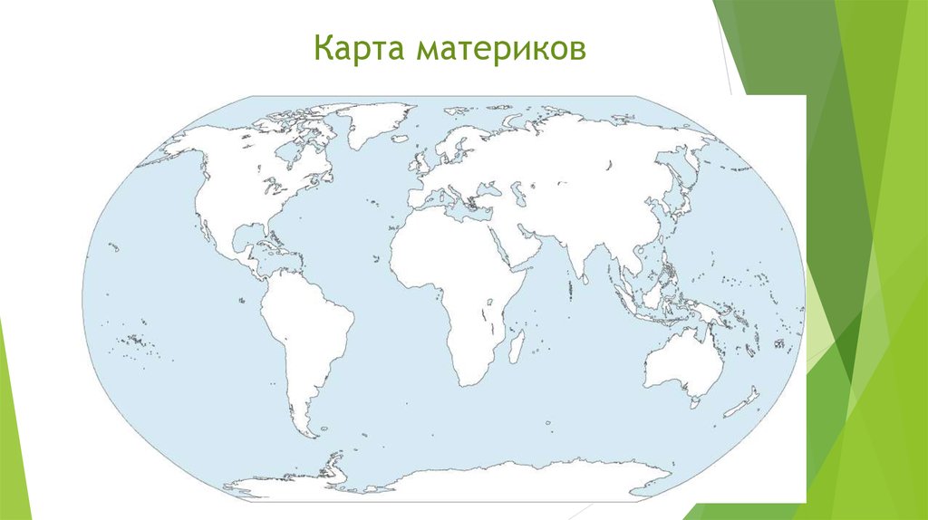 Контурная карта с материками