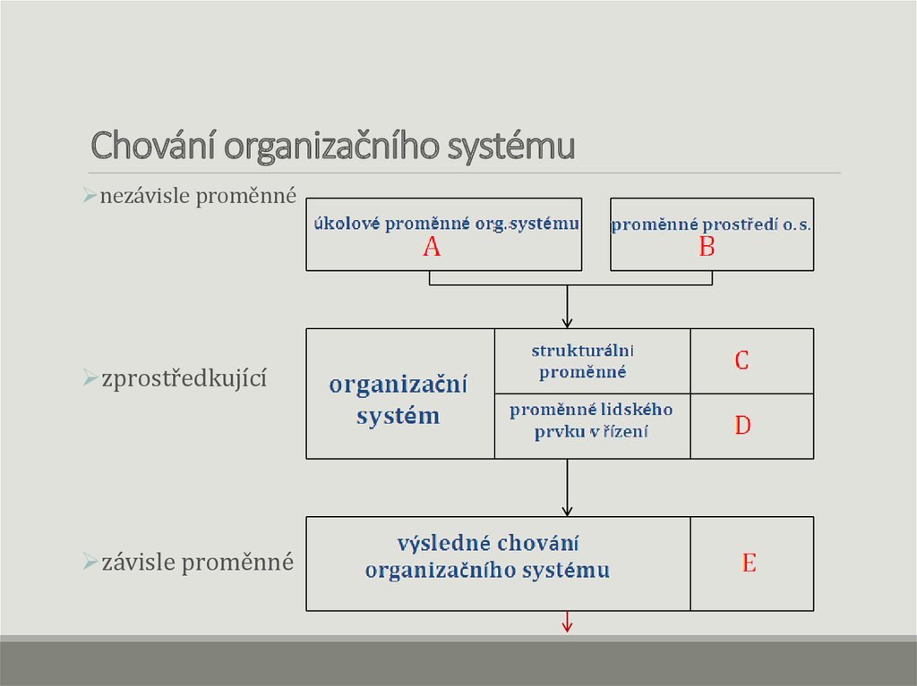 Chování organizačního systému
