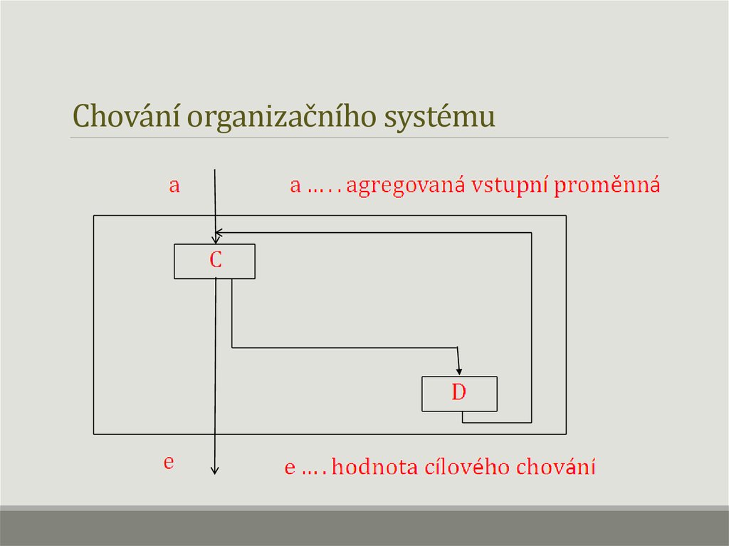 Chování organizačního systému