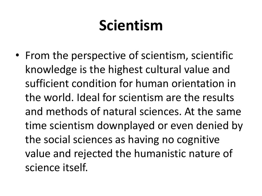 Scientism