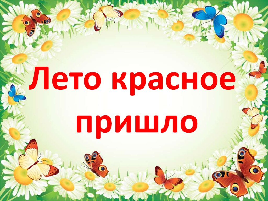 Презентация для дошкольников лето красное пришло