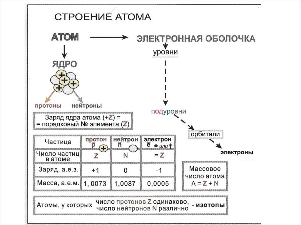 Состав атомного ядра изотопы