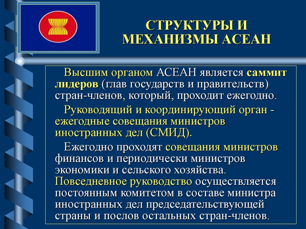 Ассоциация государств юго восточной азии асеан презентация