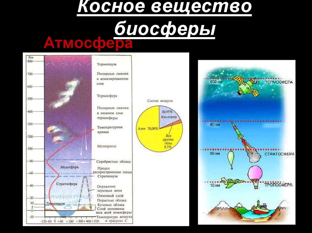 К косному веществу биосферы относят