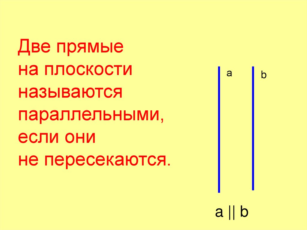 Две различные прямые