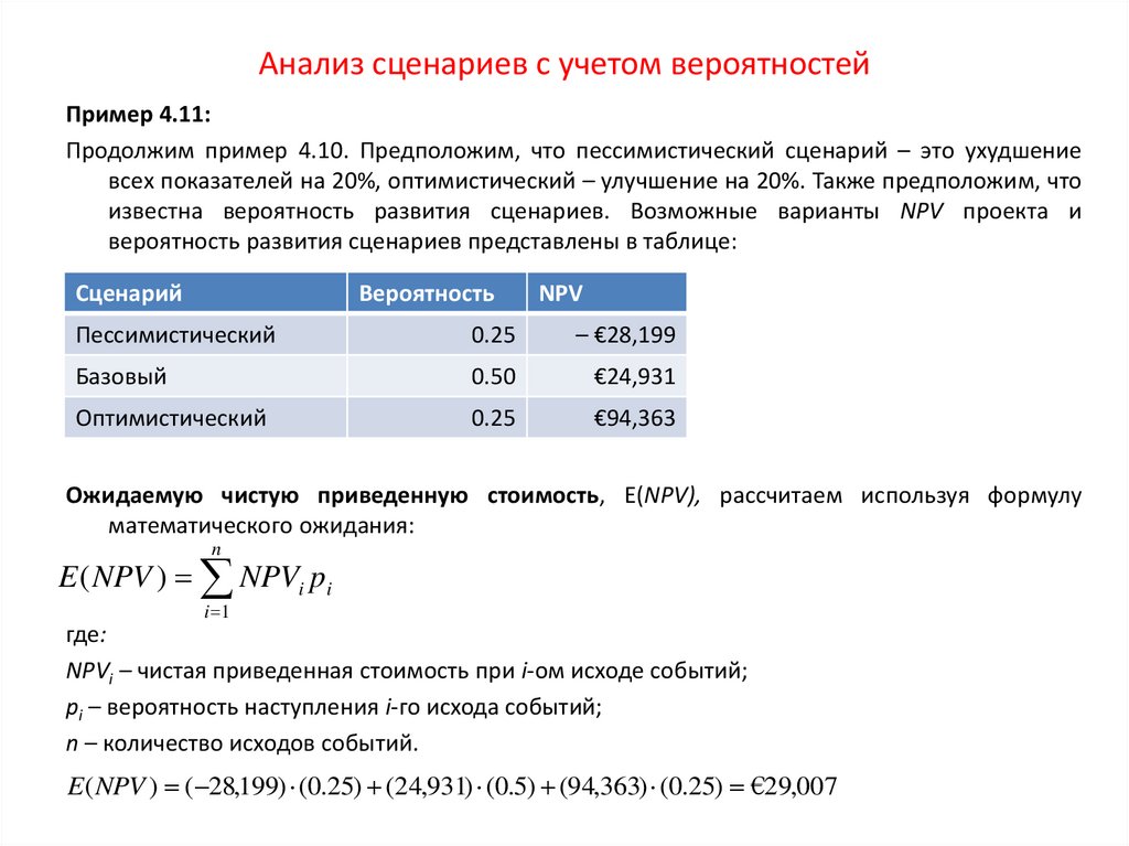 Анализ сценариев