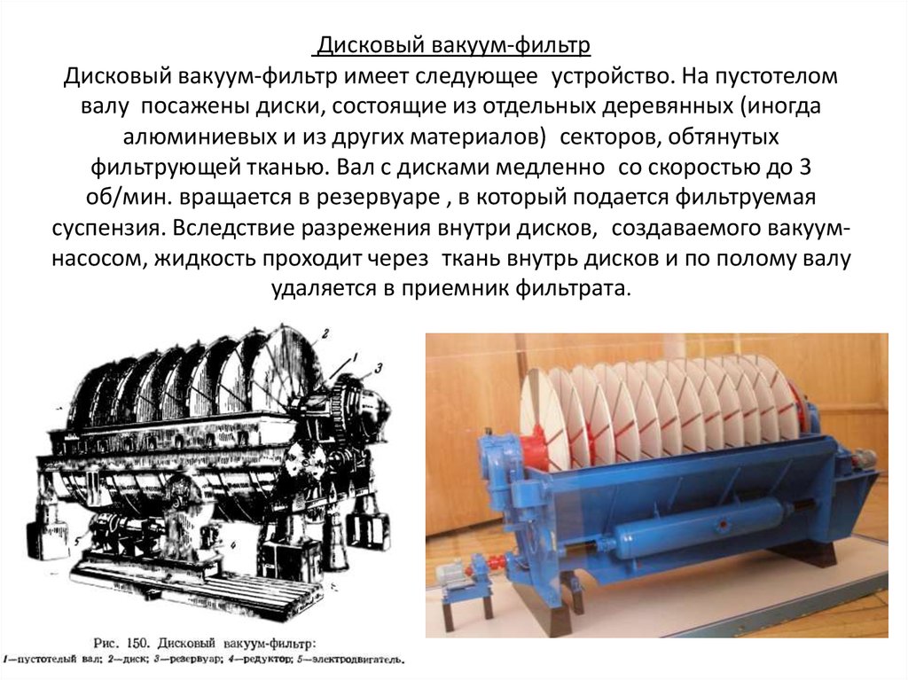 Дисковый вакуум фильтр чертеж