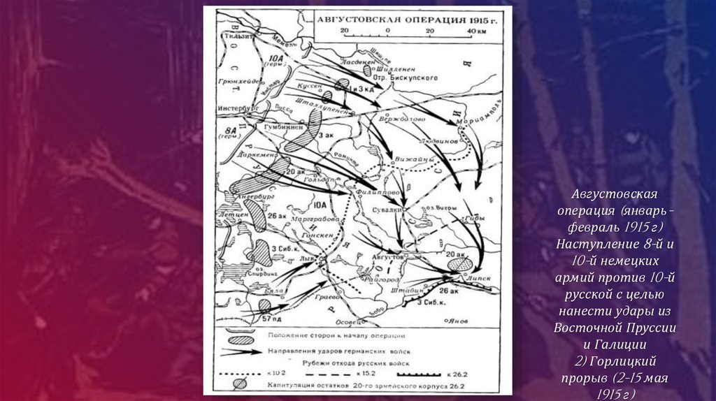 Прусская операция дата. Восточно-Прусская операция 1915. Августовская операция 1914. Августовская операция 1915. Горлицкий прорыв 1915.