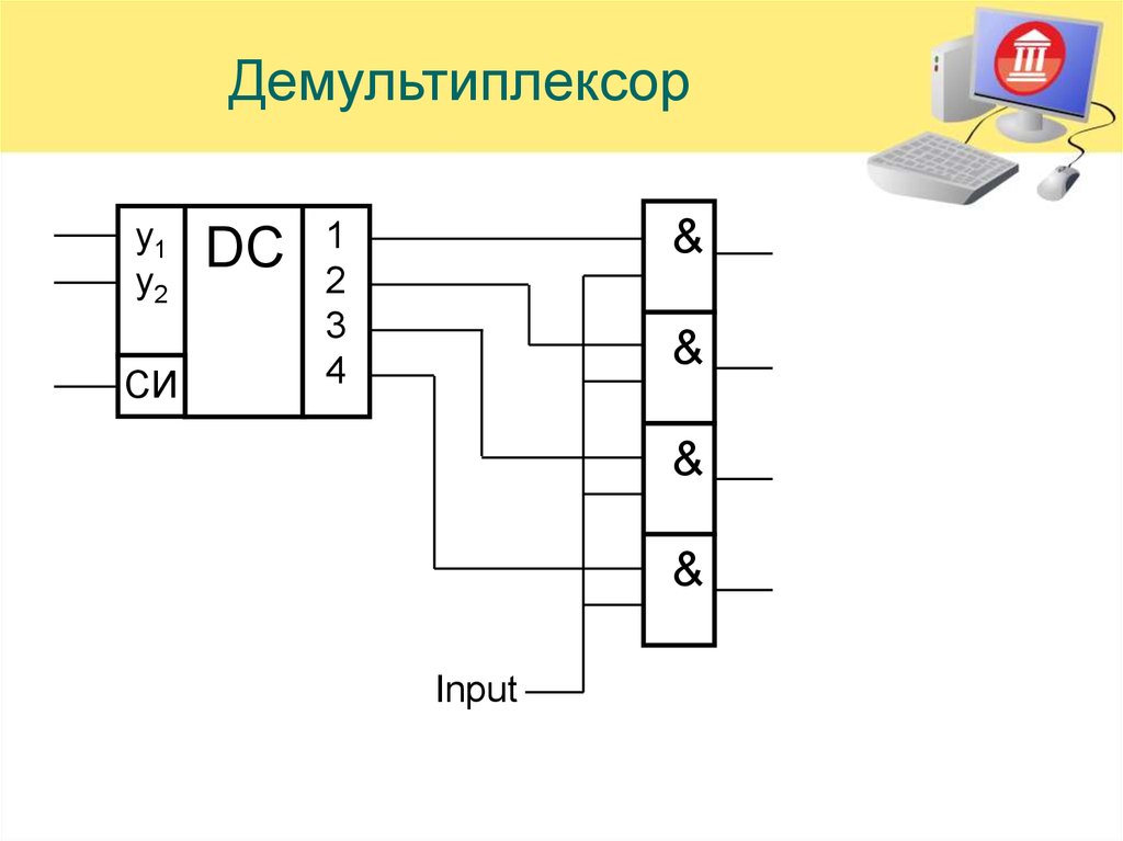 Демультиплексор логическая схема