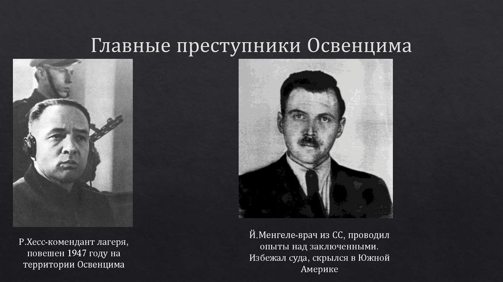 Главные преступники Освенцима