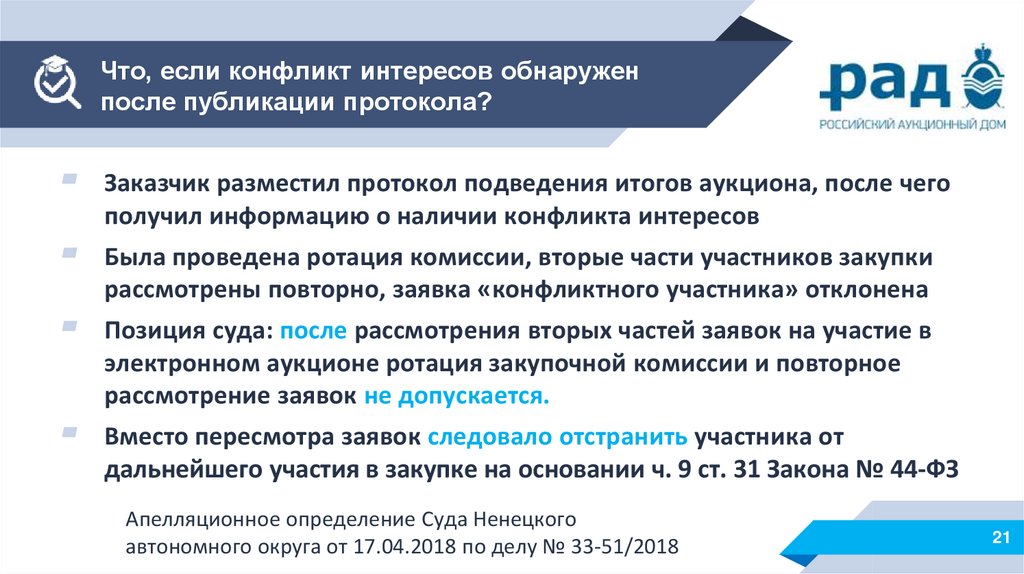 Конфликт интересов при осуществлении закупок