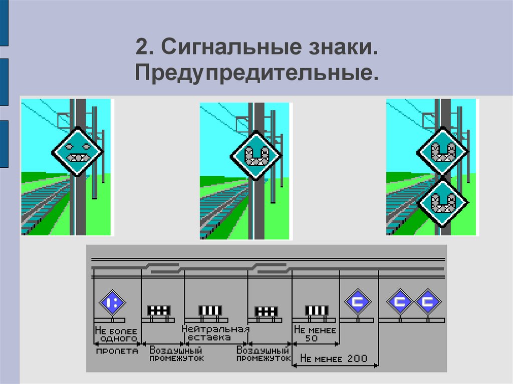 Назначение сигнальных знаков