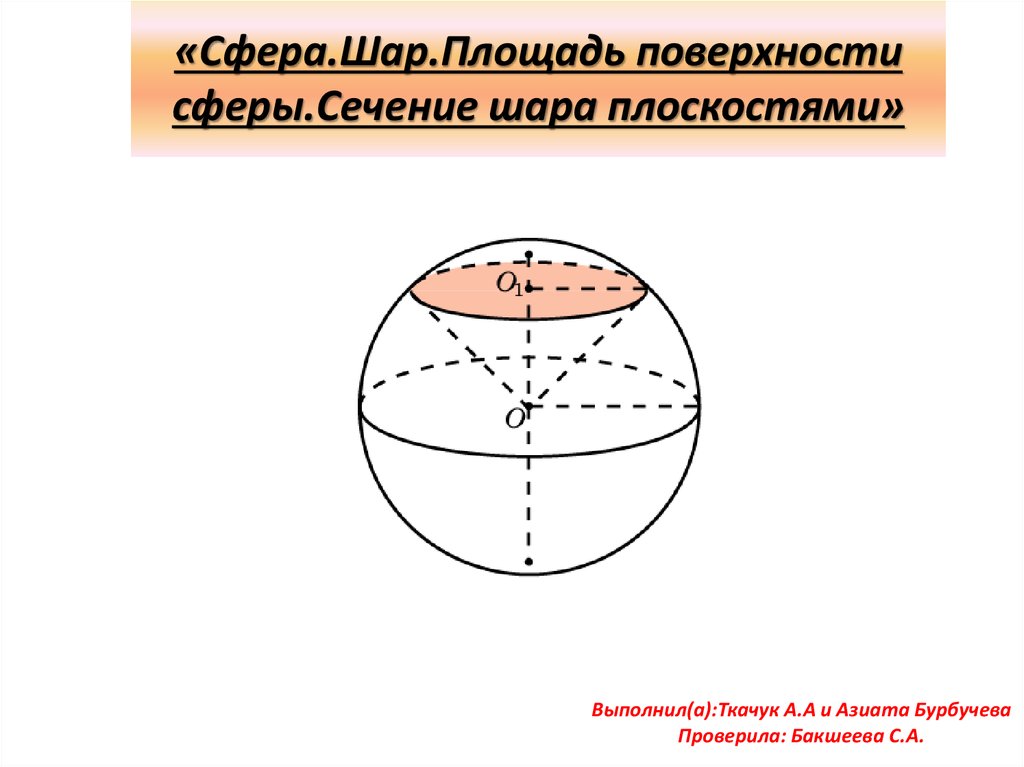 Площадь диагонального сечения шара