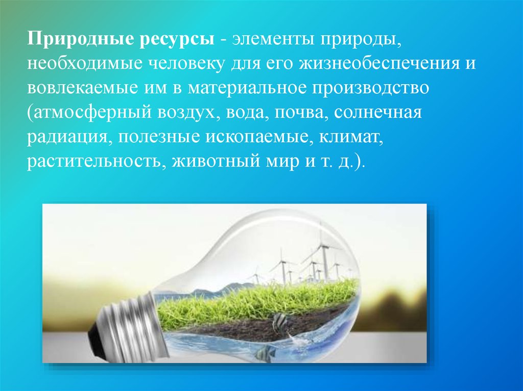 Проблемы природно ресурсной