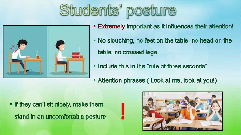 Students’ posture