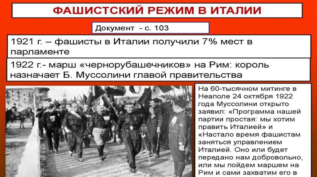 Авторитарные режимы в европе в 1920 е гг польша испания фашистский режим в италии презентация