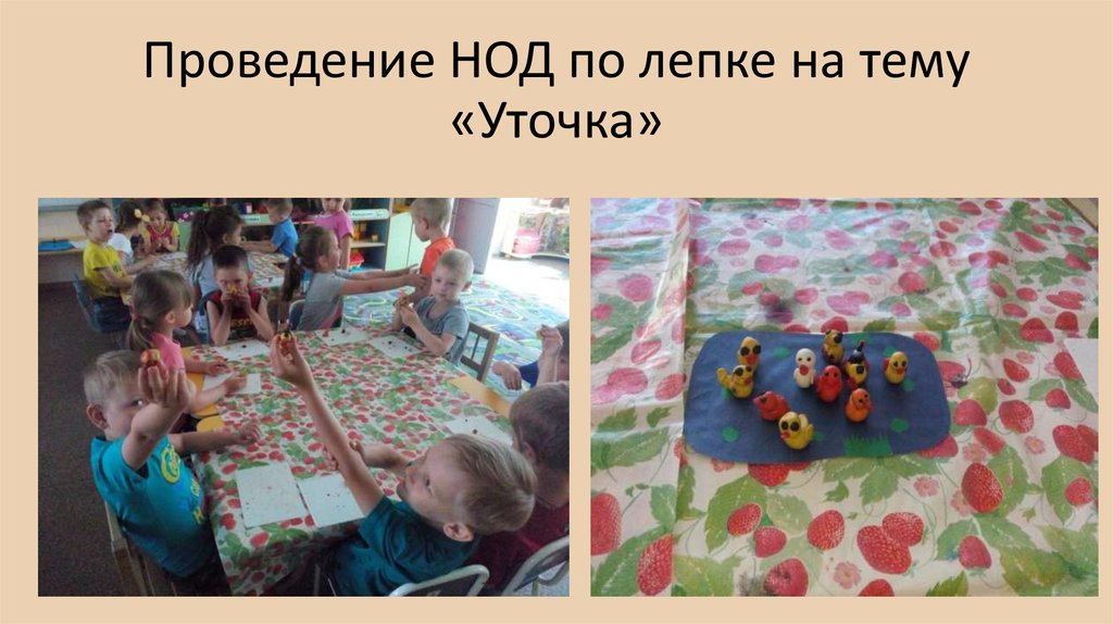 Проведение НОД по лепке на тему «Уточка»
