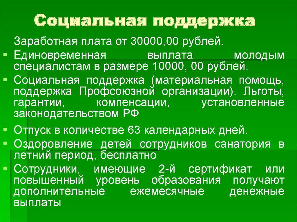 Социальная поддержка