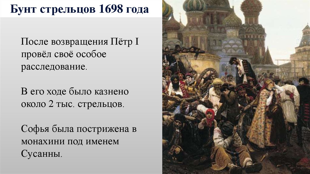 Начало петра 1. Бунт Стрельцов 1698. 1698 Год Петр 1. 1698 Год София Стрелецкий бунт. Стрелецкий бунт в Москве.