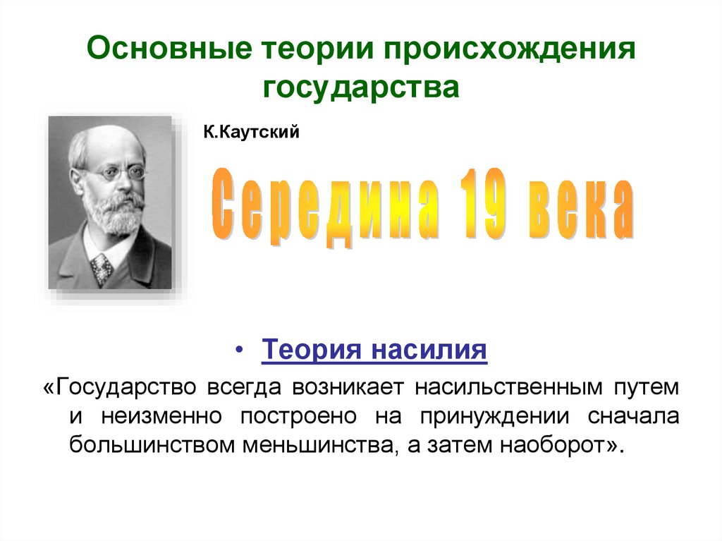 Основные теории происхождения государства. Каутский теория насилия. Теория насилия возникновения государства Каутский. Карл Каутский теория насилия. Теории происхождения государства теория насилия.