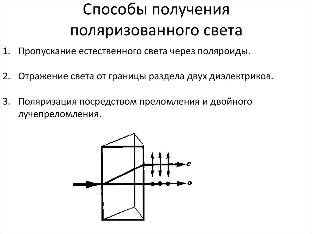 Получение света