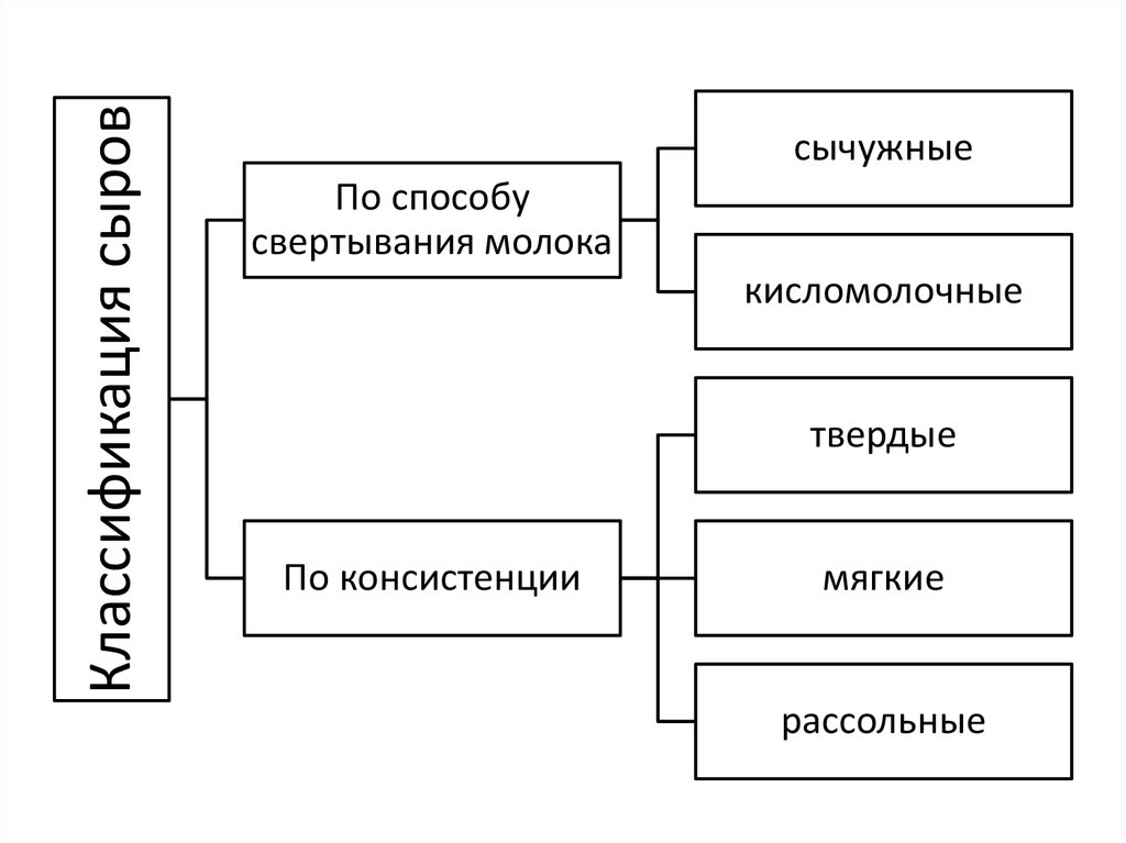 Классификация сыра схема