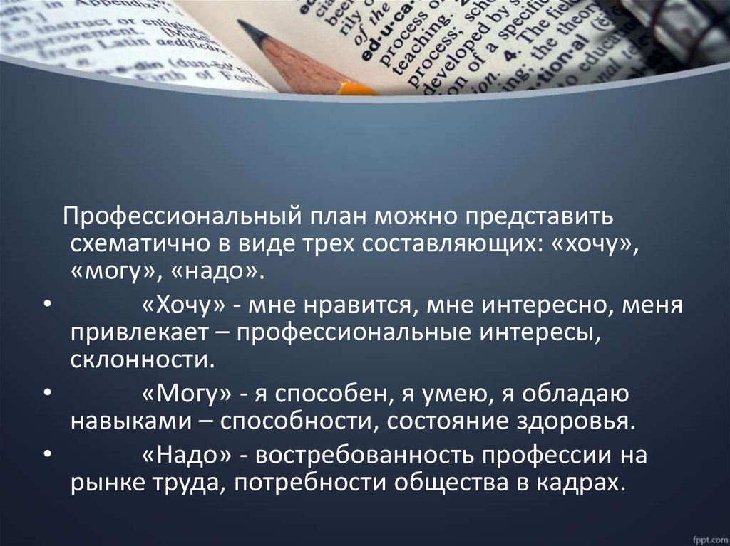 Эссе мои профессиональные планы