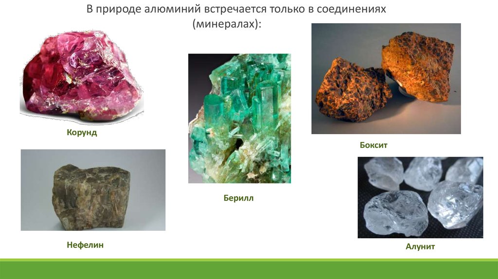Какие металлы встречаются только в соединениях. Соединения алюминия в природе. Алюминий в природе встречается. Нахождение в природе алюминия. Нахождение в природе минералы алюминий.