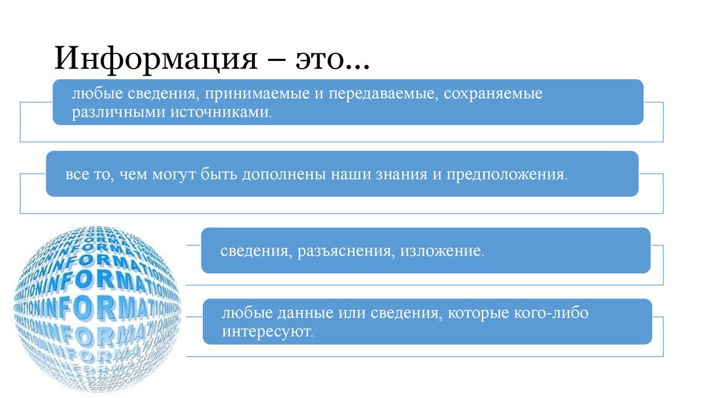 Лекция презентация. Вводная информация.