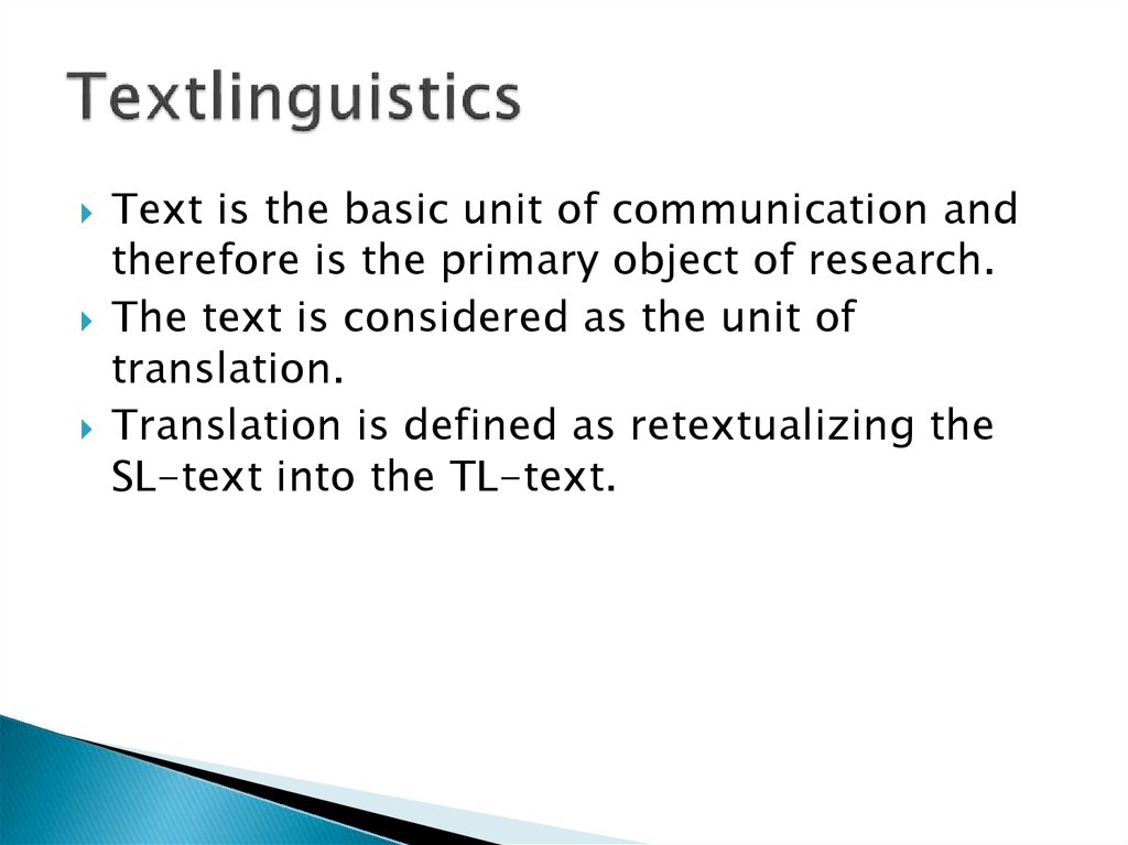Textlinguistics