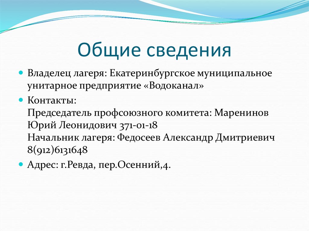 Общие сведения