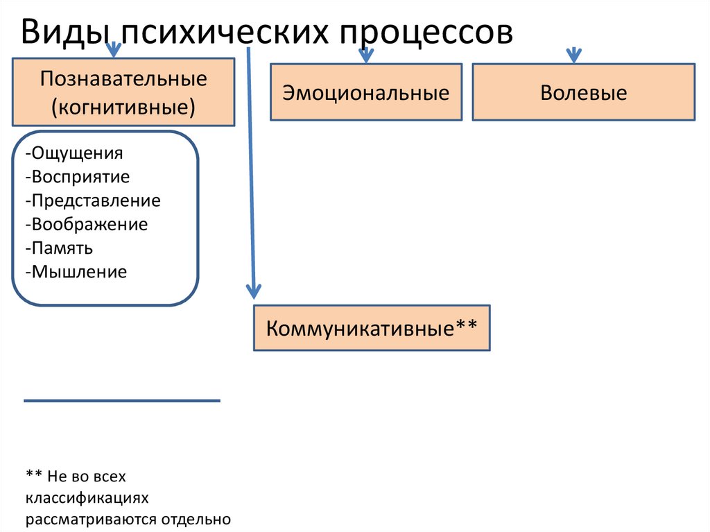 К психическим процессам относится