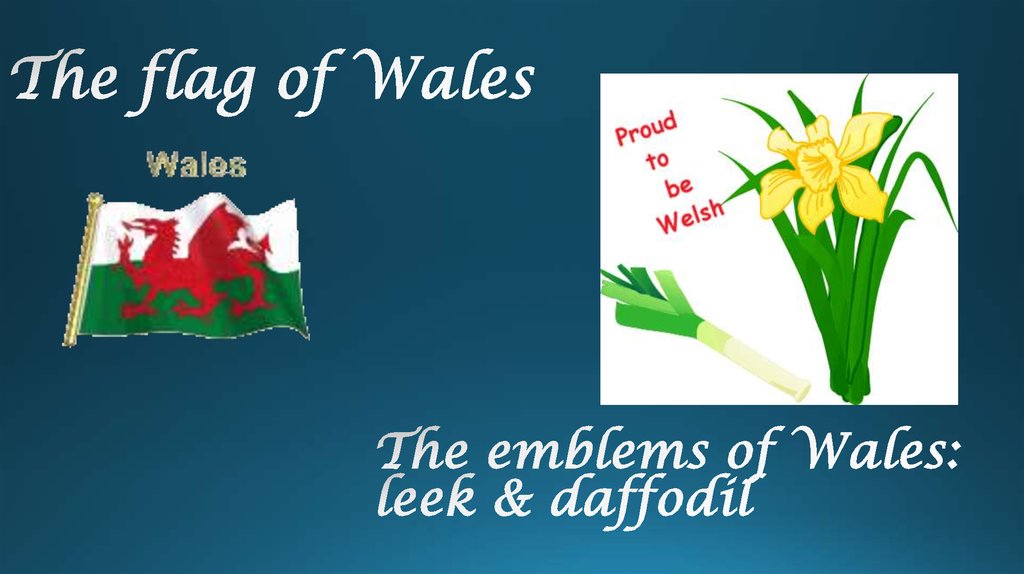 The flag of Wales