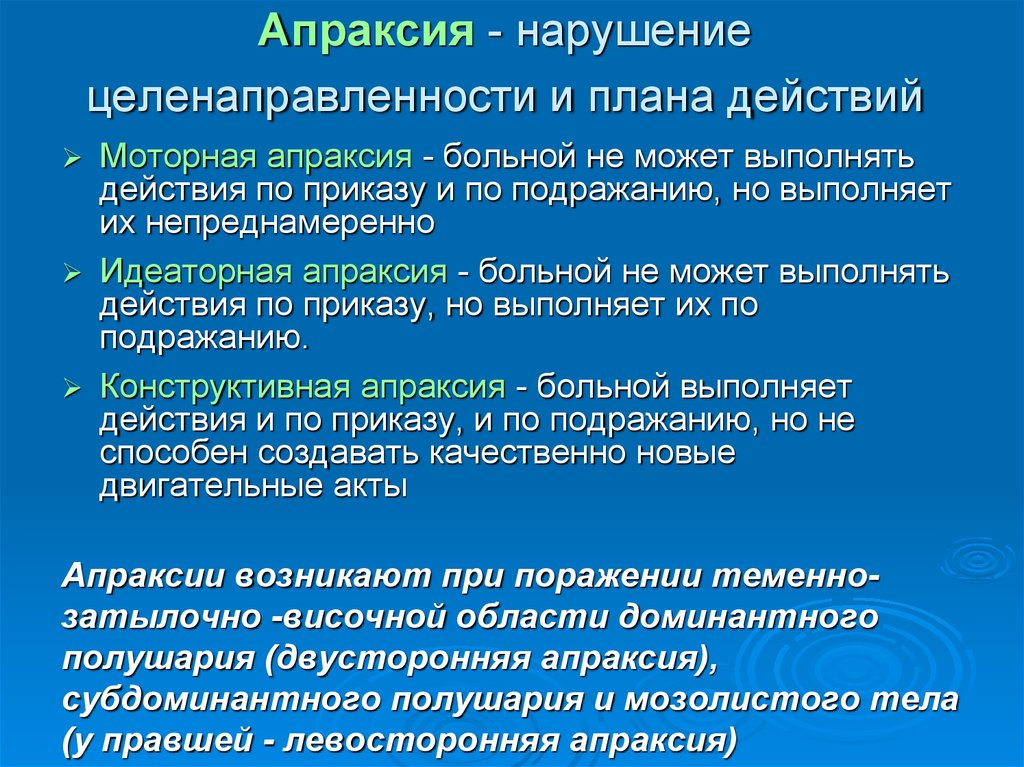 Нарушение навыков. Апраксия. Апраксия это в неврологии. Виды апраксий. Виды апраксий неврология.