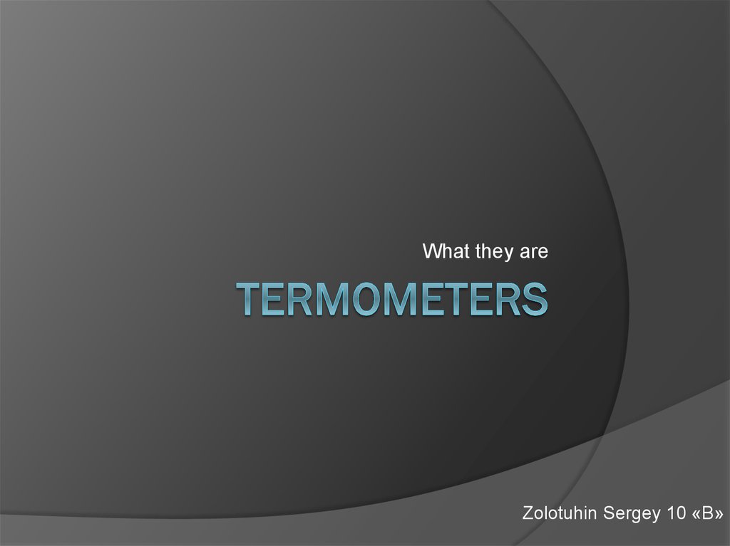 TErmometers